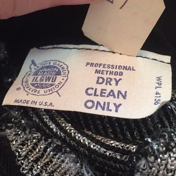 Vintage M formal maxi dress polyester sparkle metallic formal dress - Picture 8 of 8